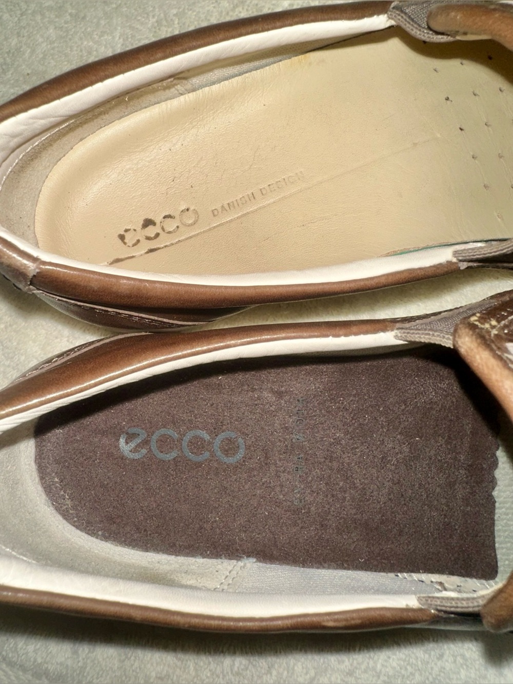 ECCO Soft 7 Woven Leather Slip On Sneaker Brown Taupe Size 39 US 8 8.5 Comfort - Picture 4 of 8